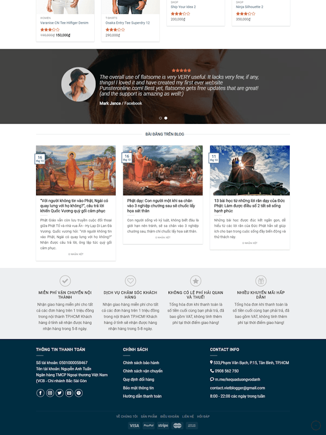 Template blogspot bán hàng Flatsome Classic Shop chuẩn seo